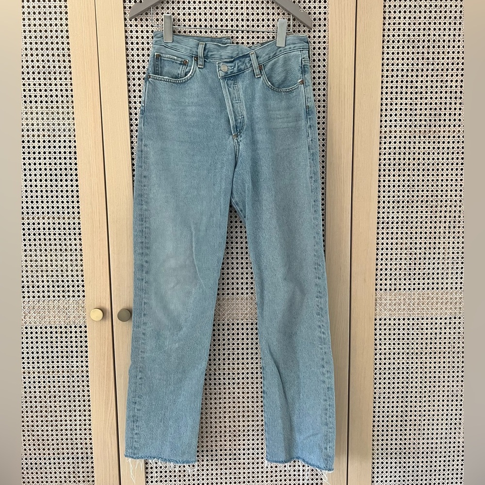 Agolde straight leg criss cross jeans size 27